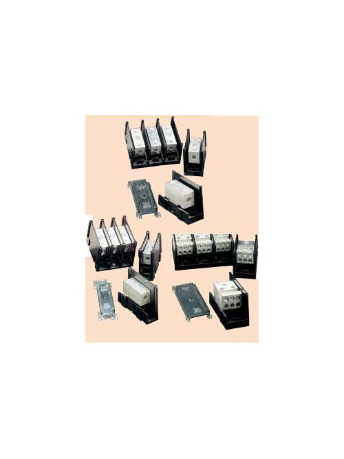 Product image for Mersen 63103 3-Pole 90 Amp 600 Volt Aluminum Power Distribution Block