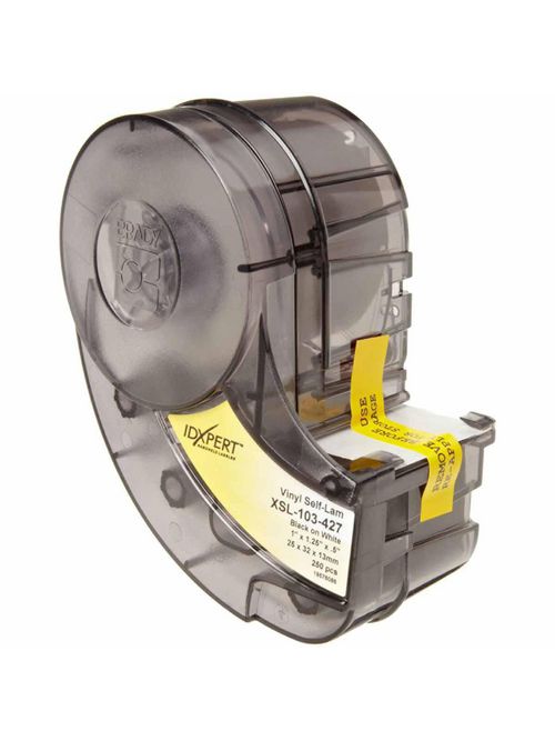 Brady XSL-103-427 250/Pack 1.25 x 1.0 x 0.5 Inch Vinyl Black On White Self Laminating Label Cartridge Brady XSL-103-427 250/Pack 1.25 x 1.0 x 0.5 Inch Vinyl Black On White Self Laminating Label Cartridge