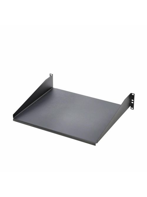 Product image for B-Line SB749S1915SFB 19 Inch 14 Gauge Flat Black Steel Single Side Rack Mount Shelf