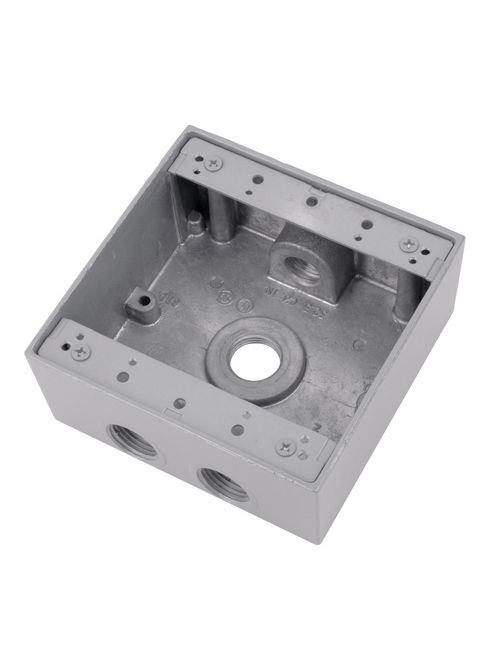Red Dot 2IH4-2 4-Hole 2-Gang 3/4 Inch Hubs Raintight Device Box Red Dot 2IH4-2 4-Hole 2-Gang 3/4 Inch Hubs Raintight Device Box