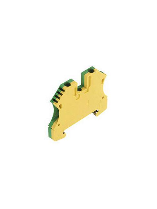 Product image for Weidmuller 1010100000 WPE4 22 to 10 Awg Green/Yellow Grounding PE Terminal Block
