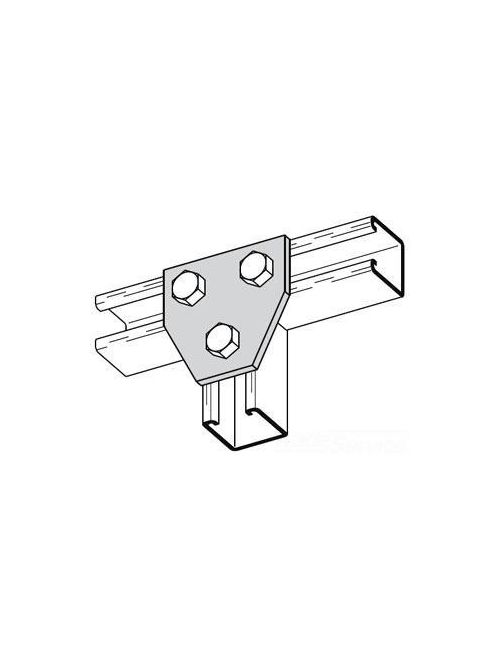 Product image for B-Line B337 ZN 3-Hole Flat Plate Connector