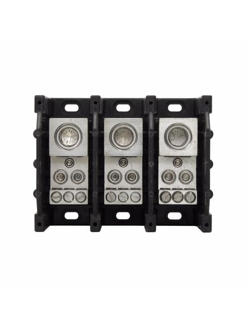 Bussmann Series 16335-3 3-Pole 6 AWG to 500 MCM Thermoplastic Power Terminal Block Bussmann Series 16335-3 3-Pole 6 AWG to 500 MCM Thermoplastic Power Terminal Block