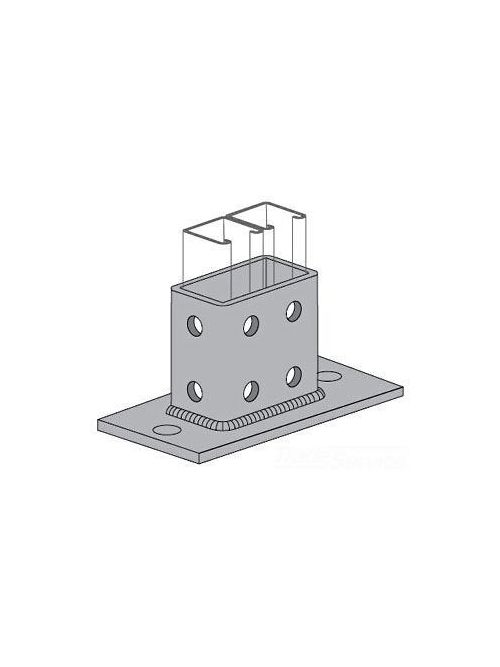 Product image for Unistrut PS 2064 EG Electrogalvanized Double Column Channel Post Base