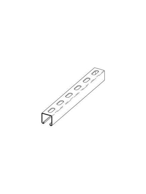 Product image for B-Line B26SH-120GLV 1-5/8"W x 1-5/8"H Channel, 9/16" x 11/8" Slotted on 2" Centers, 16ga, 20ft Length, Pre-Galvanized