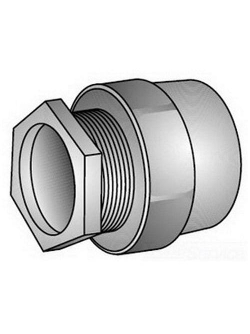 Product image for OZ/Gedney CH-50 1/2" Space-Maker Threaded Conduit Hub, General Purpose, Malleable Iron, Zinc Plated