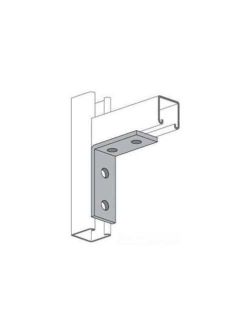 Product image for Power-Strut PS 660 HG Hot Dip Galvanized 4-Hole Corner Channel Angle Fitting