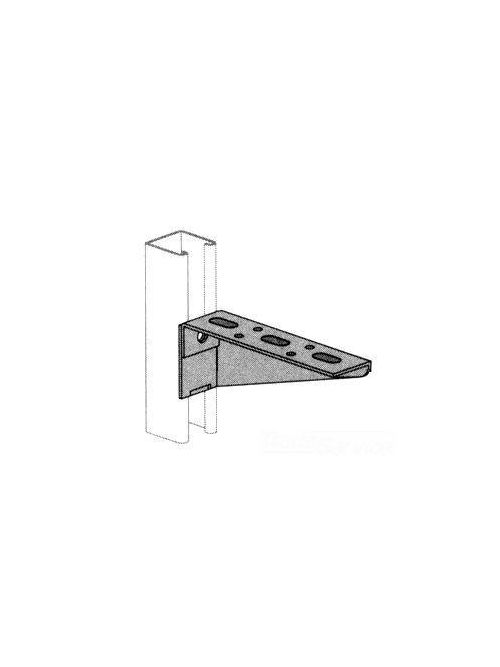 Product image for Unistrut PS 838 10 LH EG 10 Foot Electrogalvanized Channel Shelf Bracket