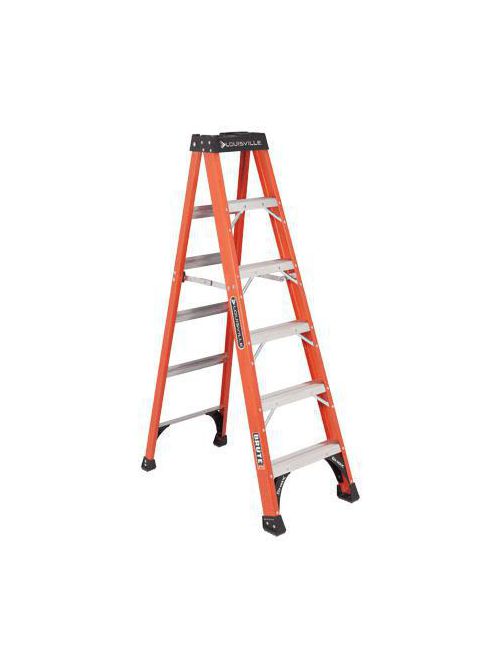 Product image for Louisville Ladder FS1408HD 8 Foot 375 lb Duty Rating Fiberglass Step Ladder