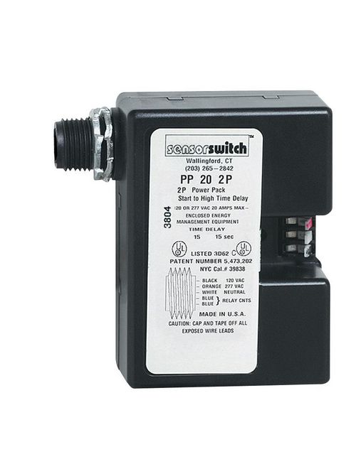 Product image for Sensor Switch PP20 2P 2-Pole 120/277 Volt 40 mA Black Power Pack