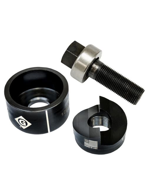 Product image for Greenlee 7211BB-1-1/4 1.701" Hole 2-Point Round Knockout Punch