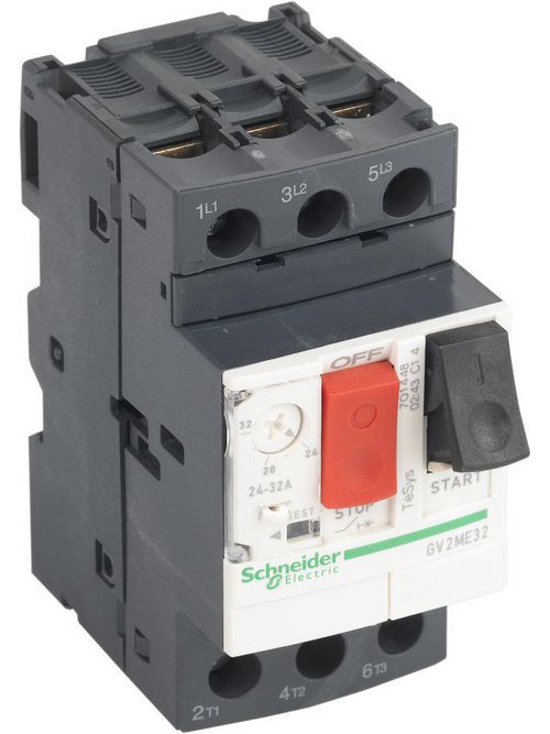 Product image for Square D GV2ME32 3-Pole 600 VAC 32 Amp Manual Starter