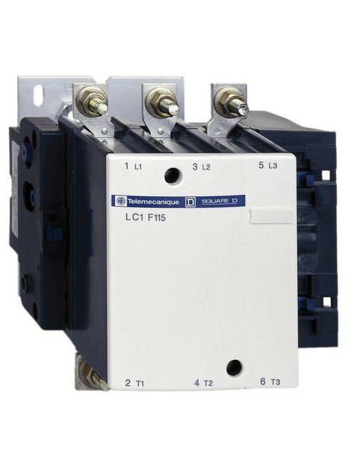 Product image for Square D LC1F115 600 VAC 115 Amp 3-Pole 1NO Panel Mount Full Voltage Non-Reversing IEC Contactor