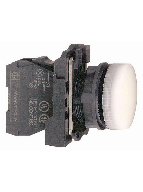 Product image for Square D XB5AVG1 22 mm 120 VAC 14 mA White Round Pilot Light with LED