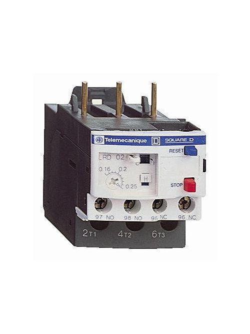 Product image for Square D LRD03 600 Volt 0.4 Amp 3-Pole Bi-Metallic Screw Clamp Terminal Thermal Overload Relay