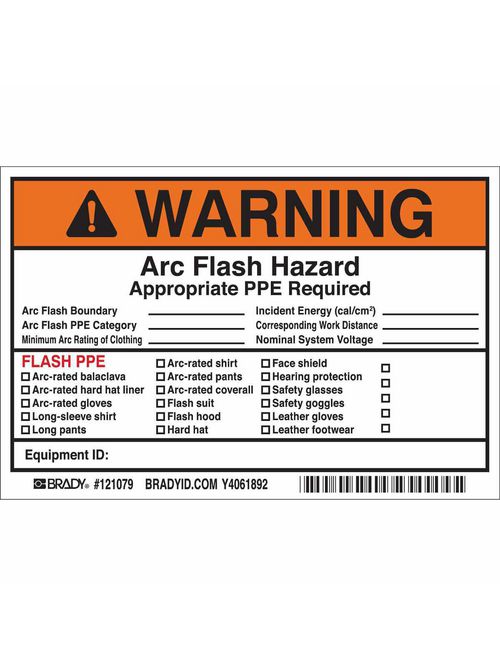 Brady 121079 6 x 4 Inch Black/Orange/White Vinyl Warning Sign Brady 121079 6 x 4 Inch Black/Orange/White Vinyl Warning Sign