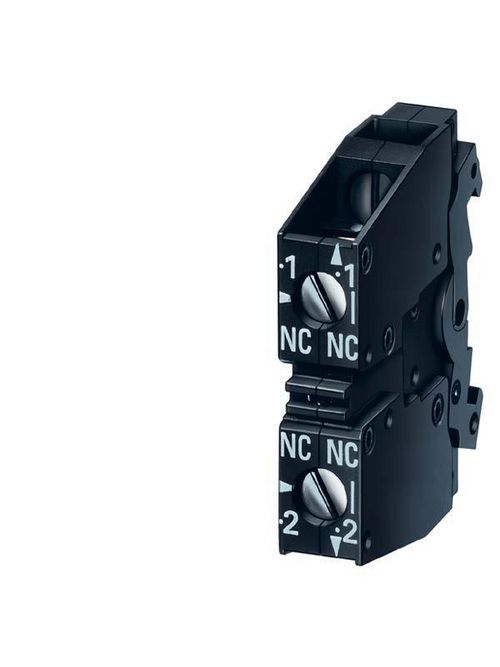 Product image for Siemens 3SB3400-0D 400/300 VAC 24 VDC 6 Amp 2NO Front Mount Push Button/Indicator Light Contact Block