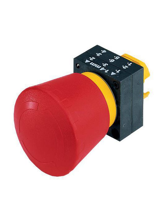 Product image for Siemens 3SB3000-1HA20 22 mm IP66 Red Plastic 2-Position Non-Illuminated Push Button Operator