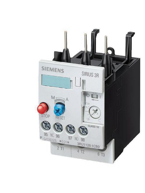 Product image for Siemens 3RU1126-4BB0 690 VAC 14 to 20 Amp 3-Pole 1NO 1NC Thermal Overload Relay