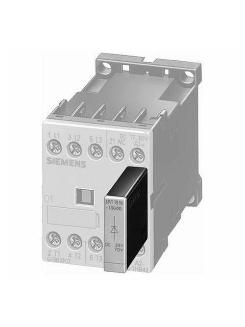 Product image for Siemens 3RT1916-1DG00 12 to 250 VDC Diode Surge Suppressor