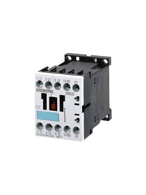 Product image for Siemens 3RT1017-1BB42 24 VDC 12 Amp 10 Hp 3-Phase 3-Pole 1NC Screw Terminal IEC Contactor