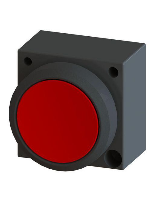 Product image for Siemens 3SB3000-0AA21 22 mm IP66 Red Plastic 2-Position Momentary Non-Illuminated Push Button Operator