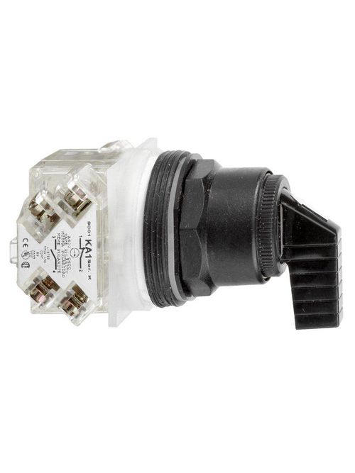 Product image for Square D 9001SKS11FB 30 mm 2-Position Black Maintained Knob Non-Illuminated Selector Switch Operator