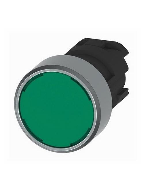 Product image for Siemens 3SB3500-0AA41 22 mm IP67 Plastic Green Actuator 2-Position Momentary Non-Illuminated Push Button Operator