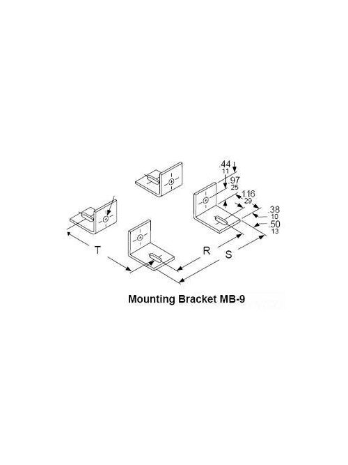 Product image for Square D MB9 4.5 x 0.97 Inch Current Transformer Mounting Bracket