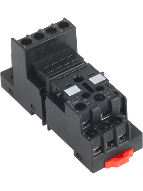 Product image for Square D RXZE2M114 250 Volt 10 Amp 35 mm Din Rail/Panel Mount Screw Clamp Terminal Relay Socket