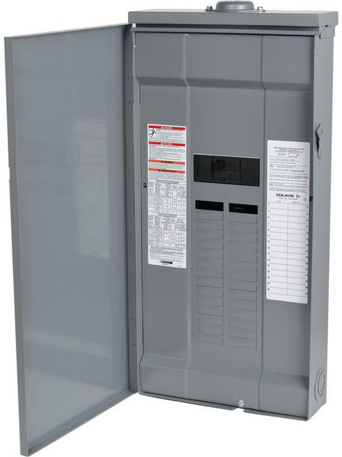 Product image for Square D QO130M150RB 120/240 VAC 150 Amp 1-Phase 3-Wire Convertible Main Breaker Load Center Box and Interior