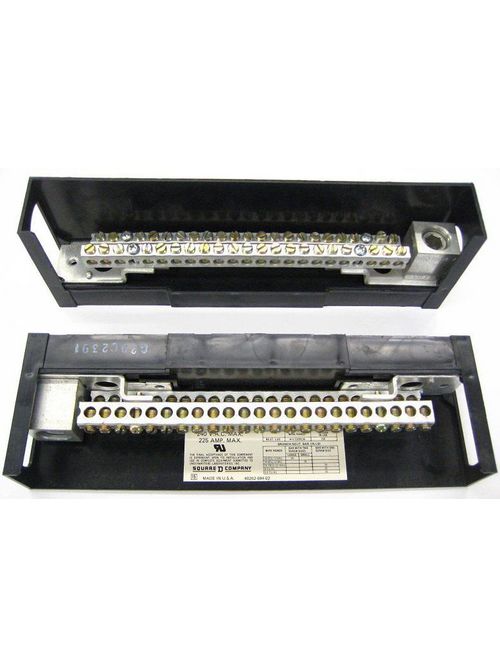 Product image for Square D SN42 225 Amp 4 AWG to 300 MCM Copper/Aluminum Solid Circuit Breaker Neutral Assembly