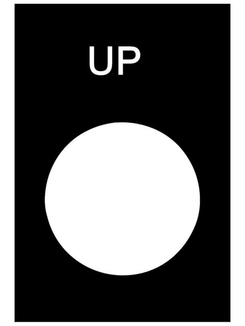 Product image for Square D ZB2BY2307 30 x 40 mm White/Black PVC Up Standard Legend Plate