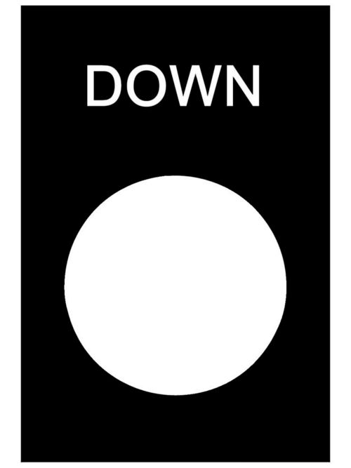 Product image for Square D ZB2BY2308 30 x 40 mm White/Black PVC Down Standard Legend Plate