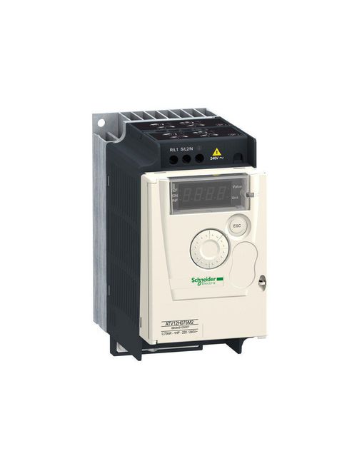 Product image for Square D ATV12H075M2 230 VAC 1 Hp 1-Phase Variable Speed Drive