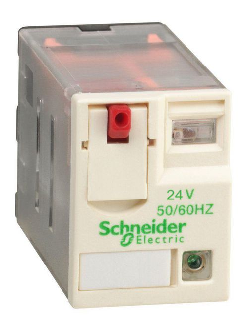 Product image for Square D RXM2AB2B7 24 VAC 12 Amp 2CO DPDT Din Rail/Panel Mount Miniature Plug-In Relay