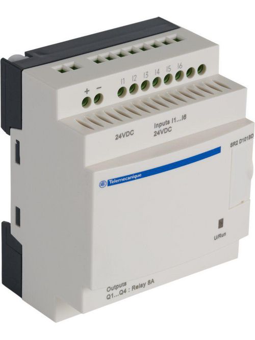 Product image for Square D SR2D101FU 100 to 240 VAC 10-I/O PLC Compact Smart Relay