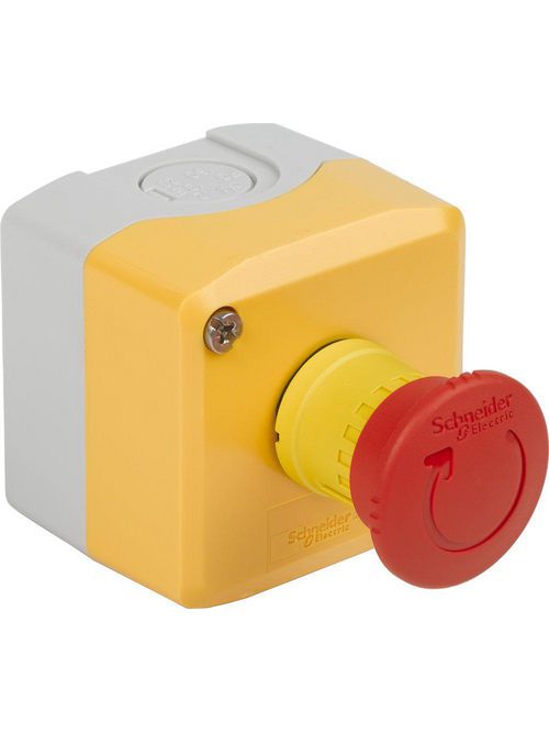 Product image for Square D XALK178H7 600 VAC 10 Amp 1NC Trigger Action Push Button Emergency Stop