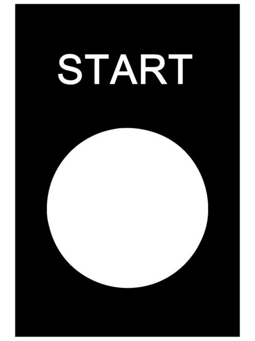 Product image for Square D ZB2BY2303 30 x 40 mm White/Black PVC Start Standard Legend Plate