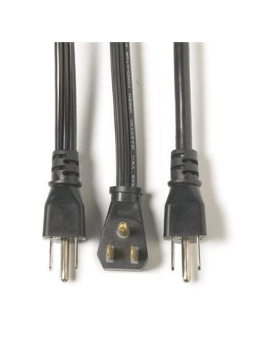 EPCO PSS6 6 Foot 13 Amp Black SJT 16/3 Round Straight Plug Power ...