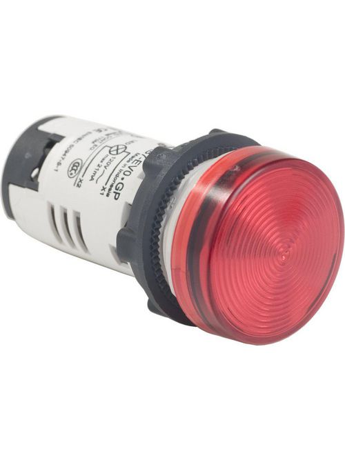 Product image for Square D XB7EV04GP 120 VAC 14 mA Red Pilot Light with Integral LED
