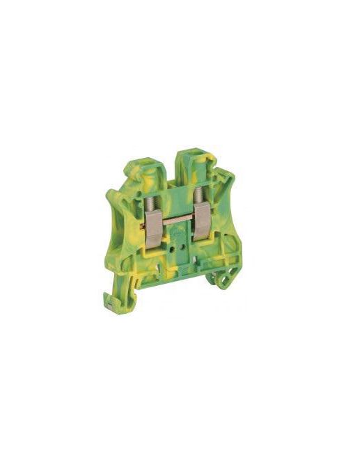 Product image for Square D NSYTRV62PE 6 mm 2-Point Green/Yellow 24 to 8 AWG Solid/Stranded Copper Screw Terminal Block