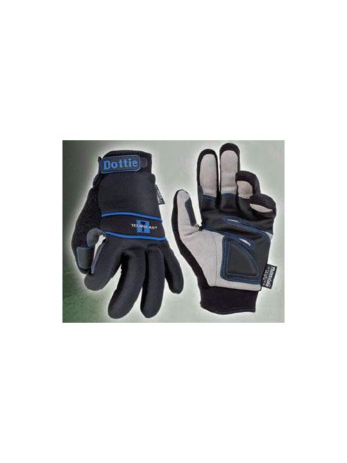 Product image for LH Dottie GVT1L Large Blue Clarino Synthetic Leather Full Finger Lined Insulated High Dexterity Safety Gloves