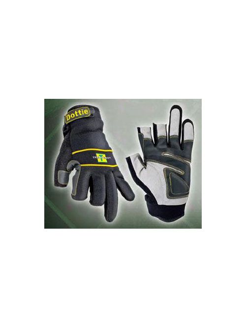 Product image for LH Dottie GVT3L Large Yellow Clarino Synthetic Leather Half Finger Unlined High Dexterity Safety Gloves