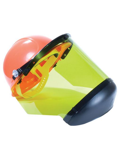 Product image for Oberon Company 21CAT8-COS 15 x 11 x 9 Inch 8 Calories Hard Cap Orange Arc Flash Faceshield