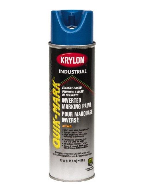 Product image for Krylon S03621 17 oz Blue Fluorescent Industrial Inverted Marking Paint
