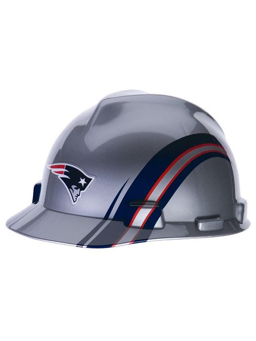 Product image for MSA Safety 10098082 HDPE Shell New England Patriots Side Line Standard Slotted Protective Cap with 1-Touch Suspension