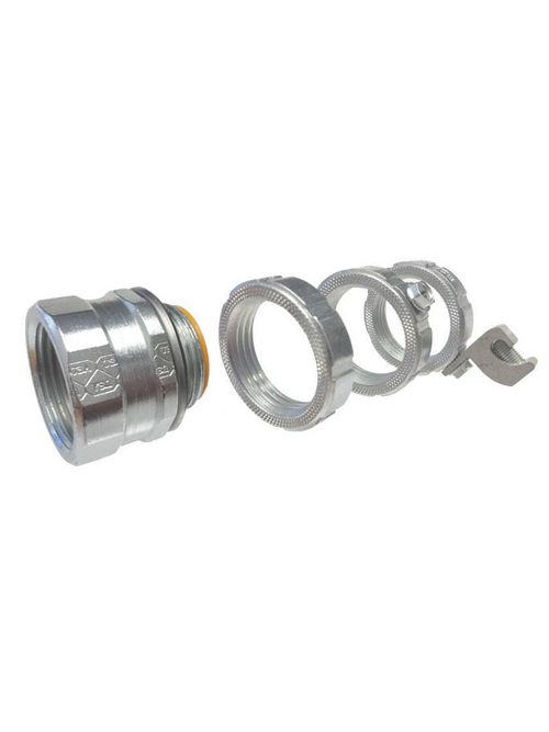 Product image for AFI AH200BG 2 INCH AMFICO WATER TIGHT STEEL GALV HUB WITH INSULATED THROAT