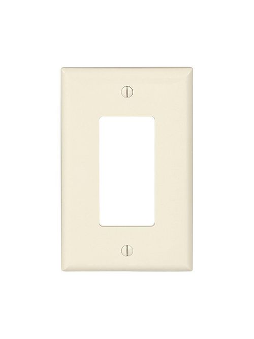Product image for Eaton Wiring Devices PJ26LA 1-Gang Light Almond Polycarbonate Medium Decorator Wallplate