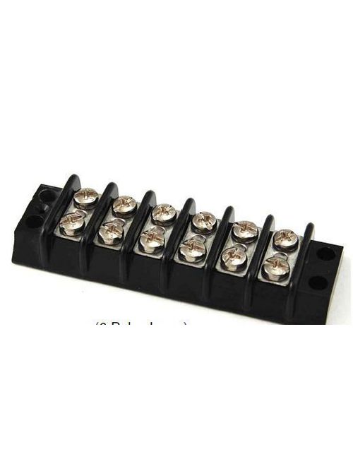 Product image for Marathon Special Products 671GP18PSB 22 to 12 AWG Closed Back Phenolic Double Row Terminal Block